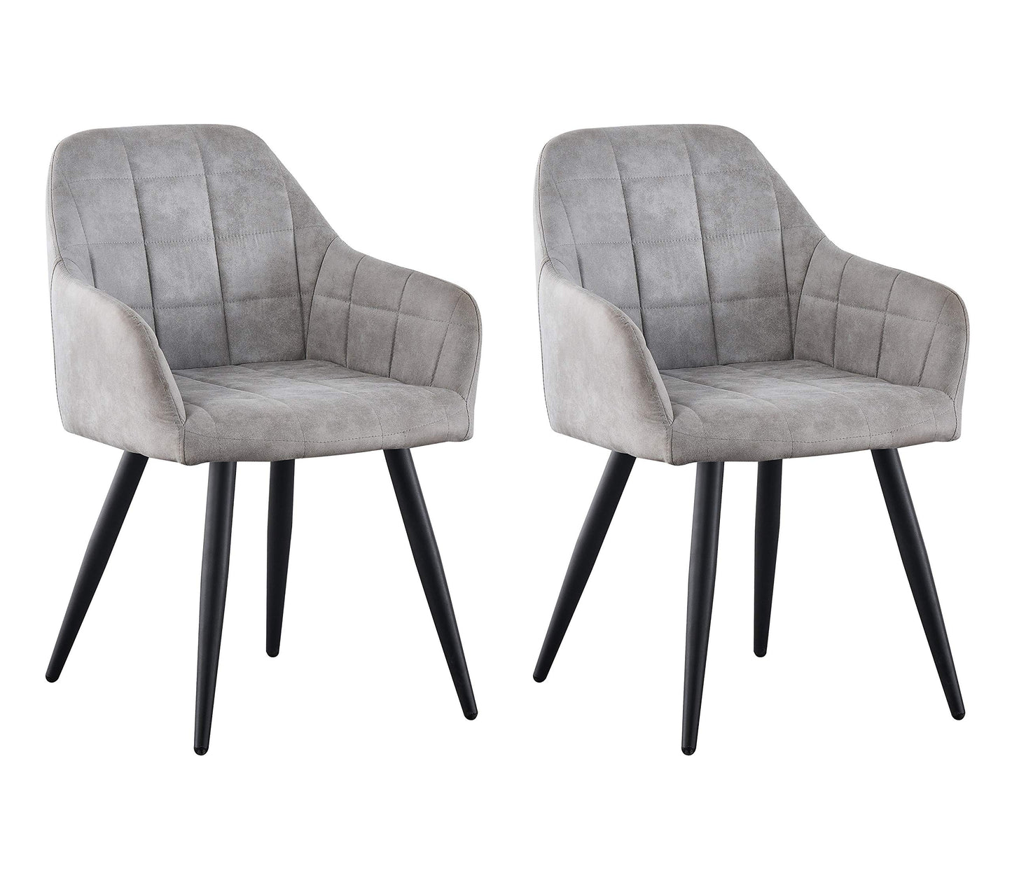 mcc direct 2x Faux Matte Suede Leather Dining Chairs Accent Chairs home & restaurants Adrian