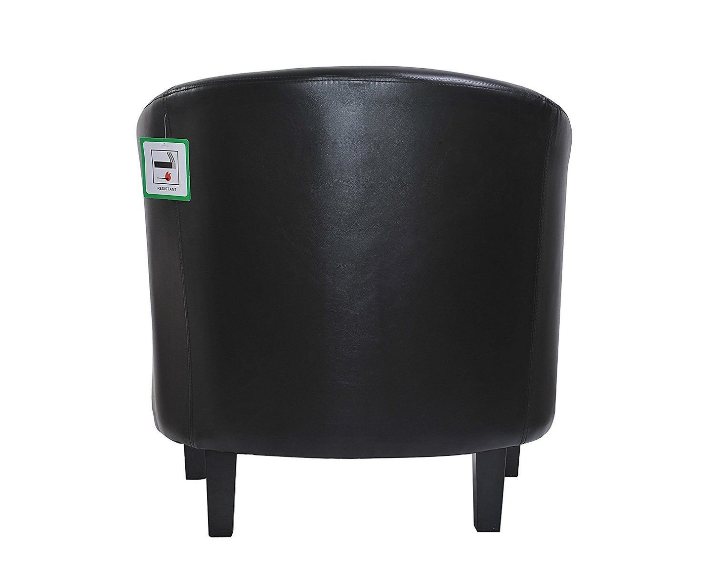 Faux Leather Tub Chair Armchair club Chair for Dining Living Room & Cafe
