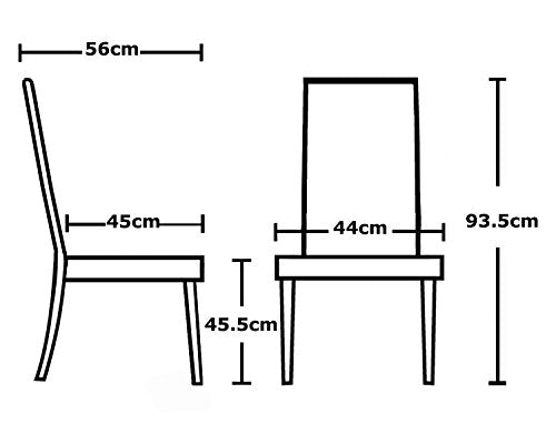 Set of 4 Faux Leather Dining Chairs For Home & Commercial Restaurants