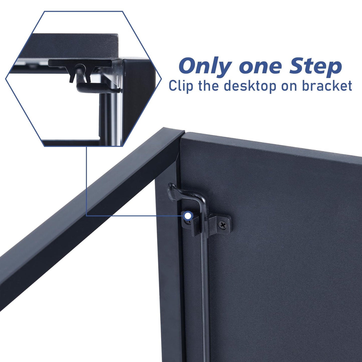 Folding Desk Workstation Foldable Computer Desk for Office Home Study Writing Table No Assembly Miami