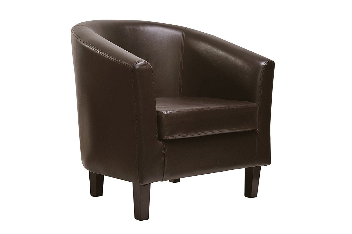 Faux Leather Tub Chair Armchair club Chair for Dining Living Room & Cafe