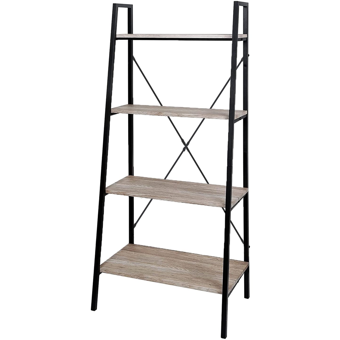 mcc direct 4-Tier Bookcase Multifunction Display Rack Ladder Bookshelf