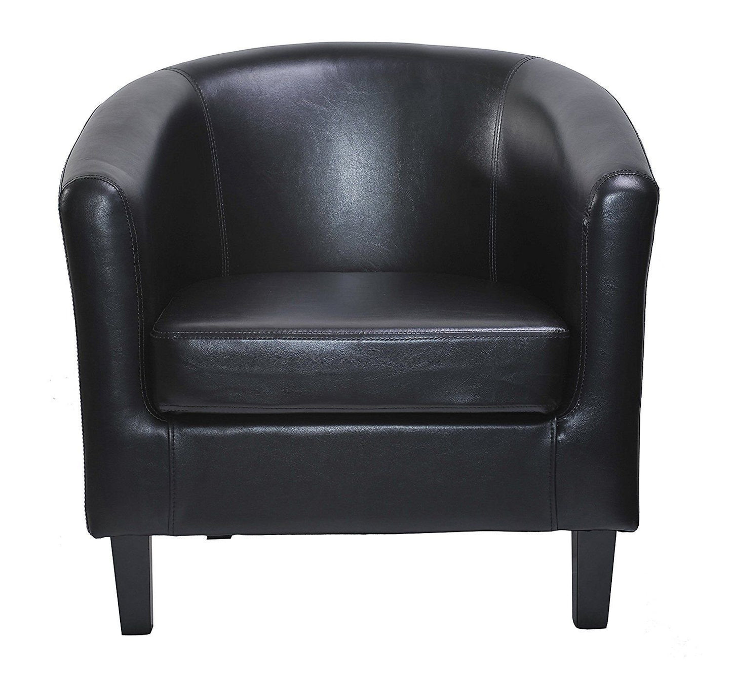 Faux Leather Tub Chair Armchair club Chair for Dining Living Room & Cafe