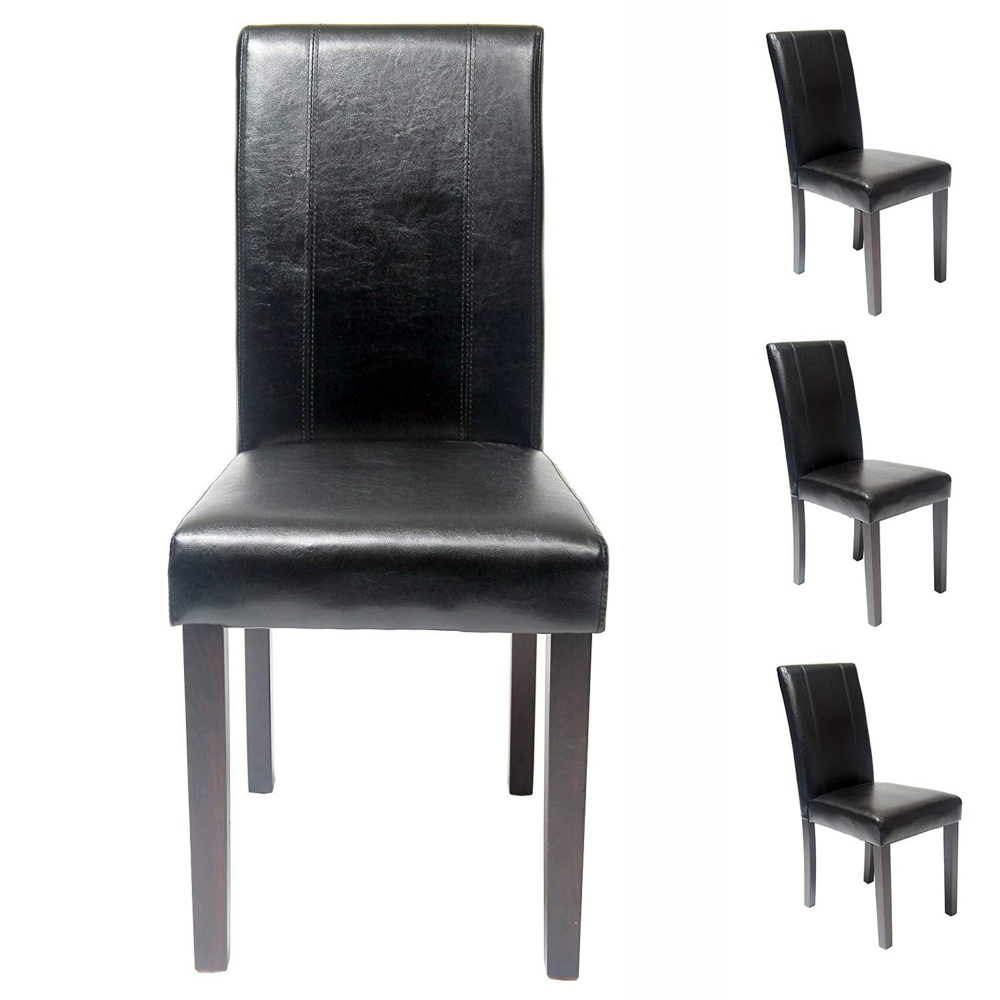 Set of 4 Faux Leather Dining Chairs For Home & Commercial Restaurants