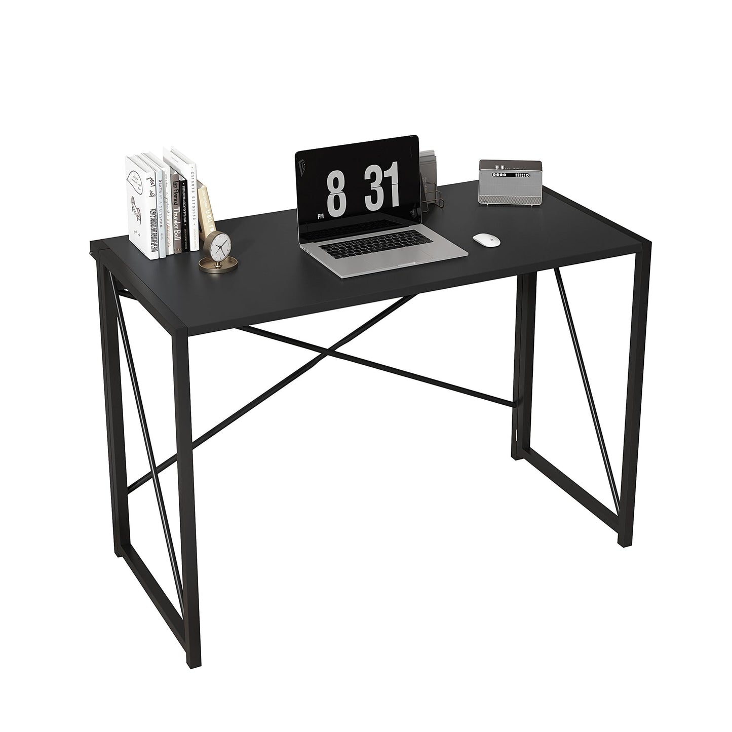 Folding Desk Workstation Foldable Computer Desk for Office Home Study Writing Table No Assembly Miami
