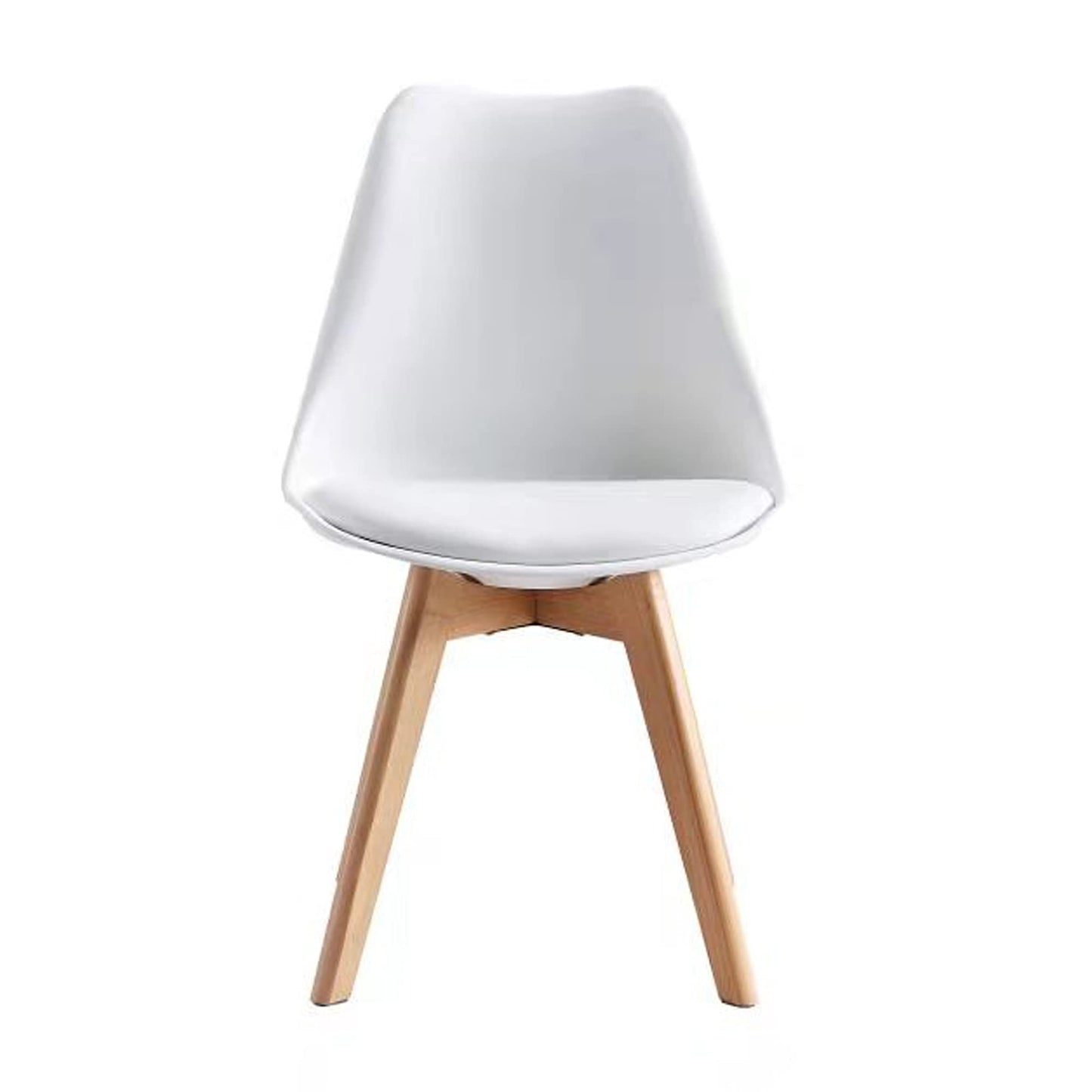 mcc direct Dining Chairs Wooden Legs Soft Cushion Pad Stylish DELUXE Retro Lounge Dining Office EVA