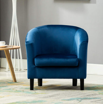 Home Velevt Fabric Tub Chair Armchair club Chair for Dining Living Room & Cafe