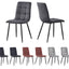 Set of 2 Faux Matte Suede Leather Dining Chairs With metal Legs home& restaurants henri