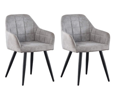 mcc direct 2x Faux Matte Suede Leather Dining Chairs Accent Chairs home & restaurants Adrian