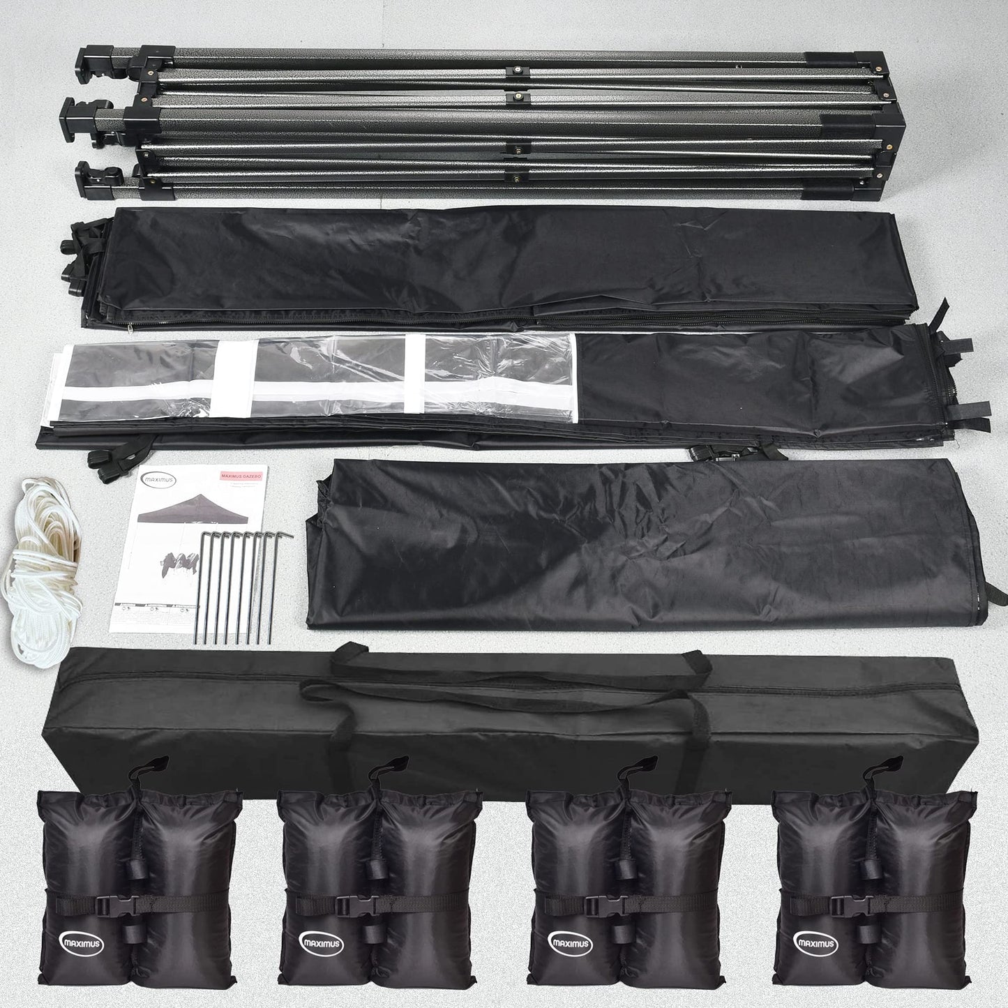 MAXIMUS HEAVY DUTY POP UP GAZEBO 3m x 3m COMMERCIAL MARKET STALL