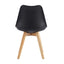 Set of 4 Dining Chairs Wooden Legs Soft Cushion Pad Stylish DELUXE Retro Lounge Dining Office EVA