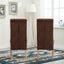 Set of 2 Linen Fabric Dining Chairs Roll Top Scroll High Back For Home & Commercial Restaurants