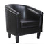 Faux Leather Tub Chair Armchair club Chair for Dining Living Room & Cafe