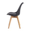 Set of 4 Dining Chairs Wooden Legs Soft Cushion Pad Stylish DELUXE Retro Lounge Dining Office EVA