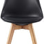 Set of 2 Dining Chairs Wooden Legs Soft Cushion Pad Stylish DELUXE Retro Lounge Dining Office EVA