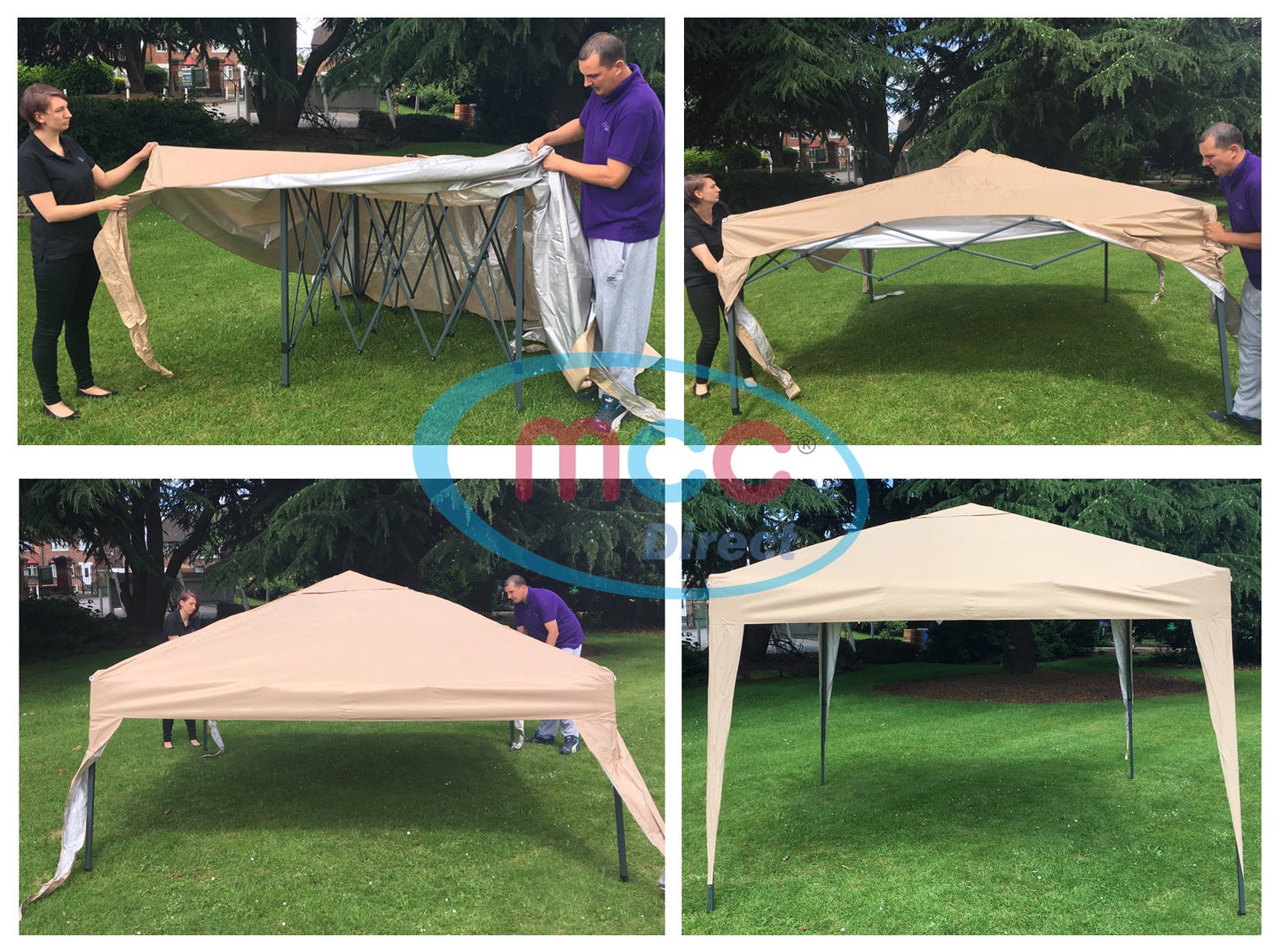 Gazebo Pop-up 2x2m Waterproof Outdoor Garden No Sides