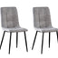 Set of 4 Faux Matte Suede Leather Dining Chairs With metal Legs home& restaurants henri