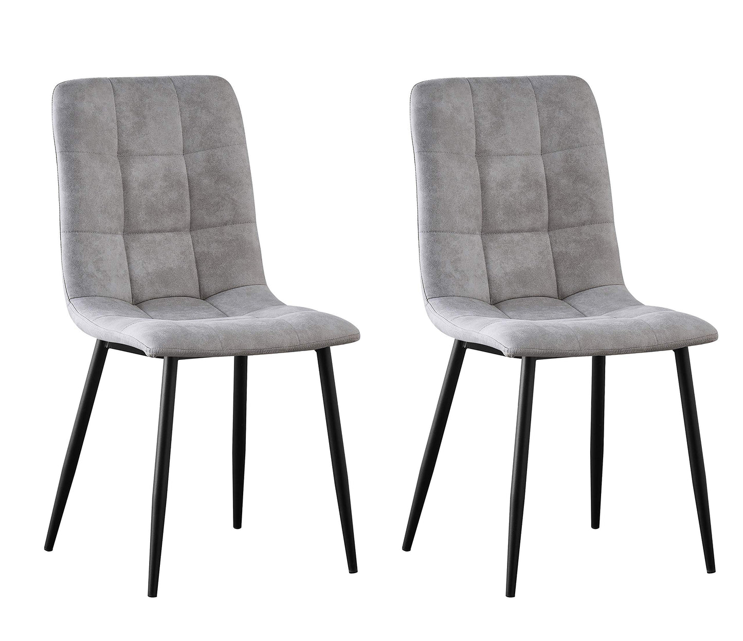 Set of 4 Faux Matte Suede Leather Dining Chairs With metal Legs home& restaurants henri
