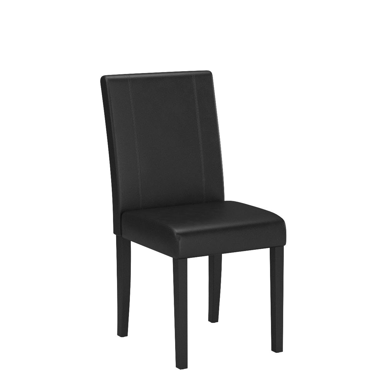 Set of 2 Faux Leather Dining Chairs With Solid Wooden Legs For Home & Commercial Restaurants