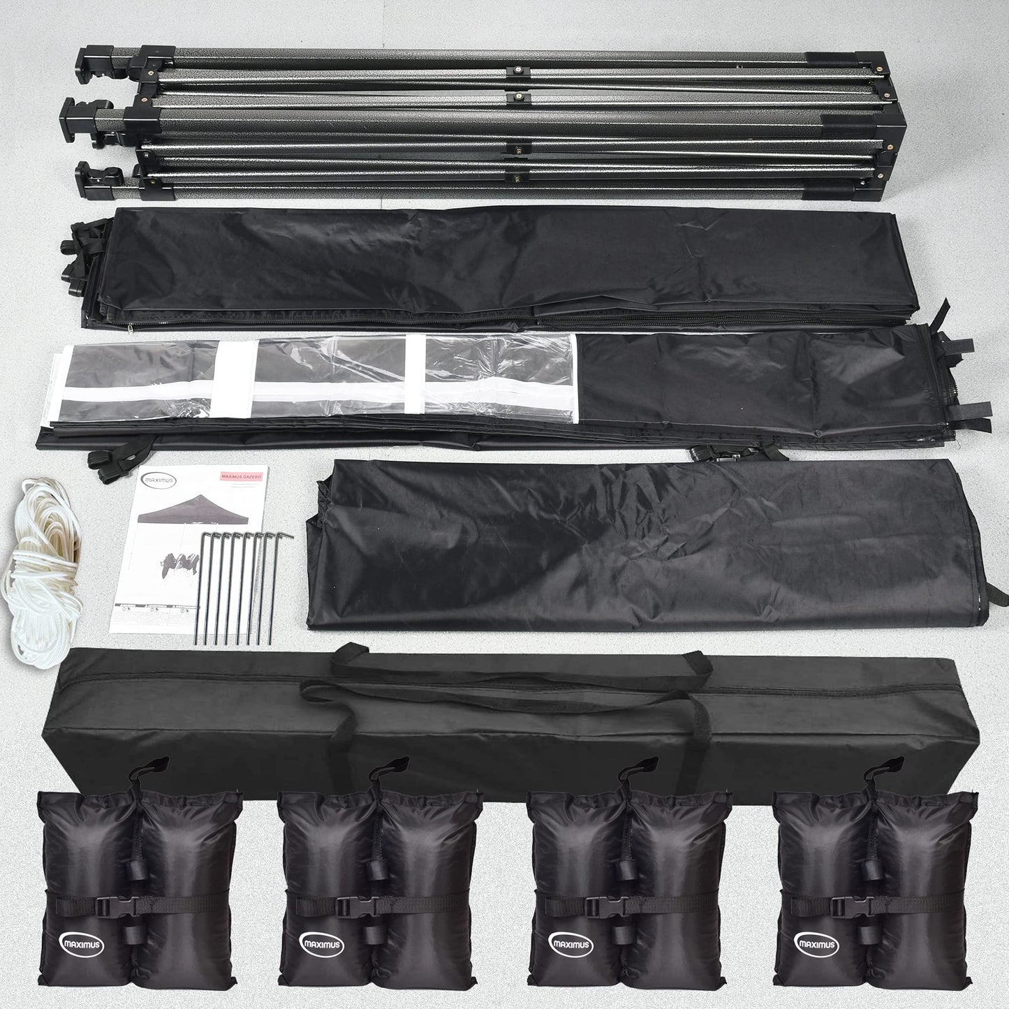 MAXIMUS HEAVY DUTY POP UP GAZEBO 3m x 3m COMMERCIAL MARKET STALL