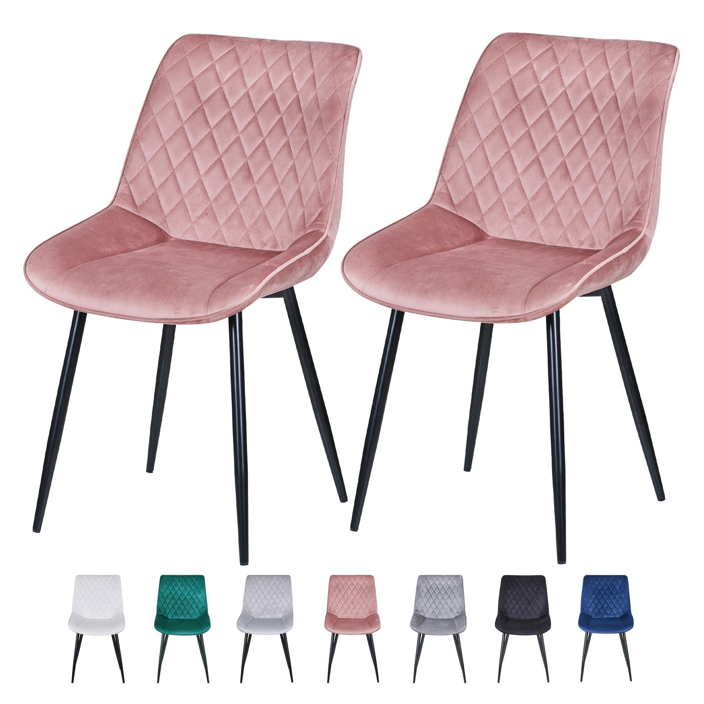 mcc direct Set of 2 Dining Chairs-Elle