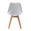 mcc direct Dining Chairs Wooden Legs Soft Cushion Pad Stylish DELUXE Retro Lounge Dining Office EVA