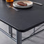 Dining Table and Chairs Set Metal Wood Effect Table Dining Set 4 Chairs Silvia