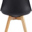 Set of 2 Dining Chairs Wooden Legs Soft Cushion Pad Stylish DELUXE Retro Lounge Dining Office EVA