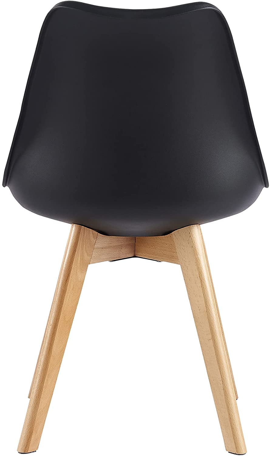 Set of 2 Dining Chairs Wooden Legs Soft Cushion Pad Stylish DELUXE Retro Lounge Dining Office EVA