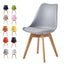 mcc direct Dining Chairs Wooden Legs Soft Cushion Pad Stylish DELUXE Retro Lounge Dining Office EVA