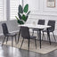 Set of 4 Faux Matte Suede Leather Dining Chairs With metal Legs home& restaurants henri