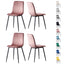 mcc direct Set of 4 Designer Velvet Fabric Dining Chairs Metal Legs Lexi Chairs