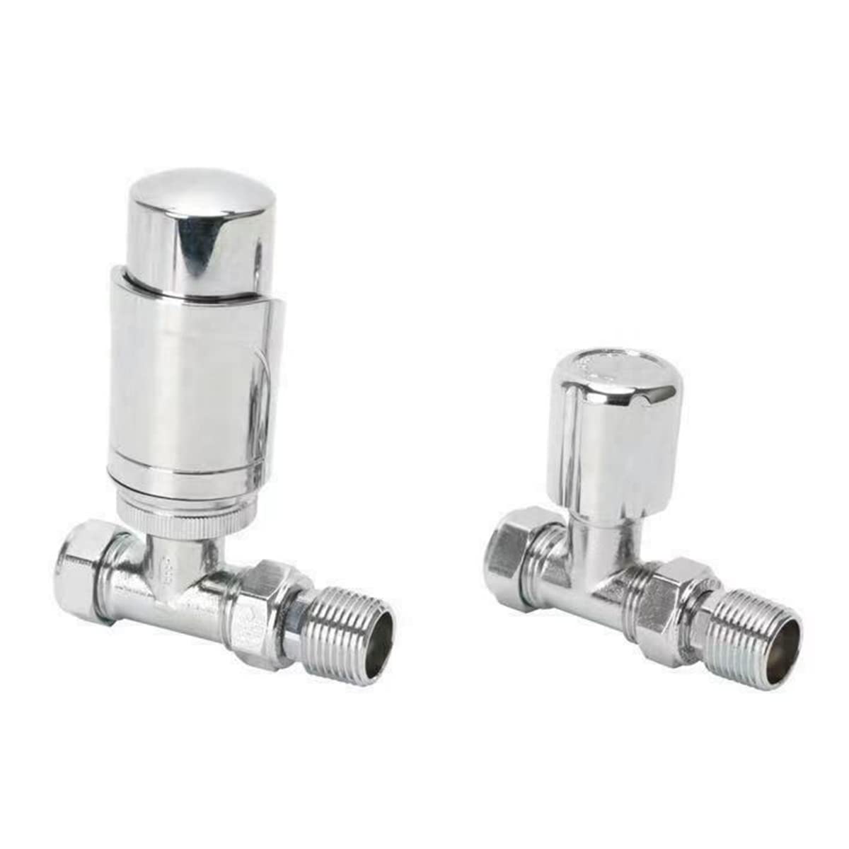 Radiator Valves Thermostatic Radiator Valves Angled or Straight Lockshield UK Valve 1/2" x 15mm