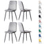 mcc direct Set of 4 Designer Velvet Fabric Dining Chairs Metal Legs Lexi Chairs