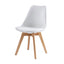 mcc direct Dining Chairs Wooden Legs Soft Cushion Pad Stylish DELUXE Retro Lounge Dining Office EVA