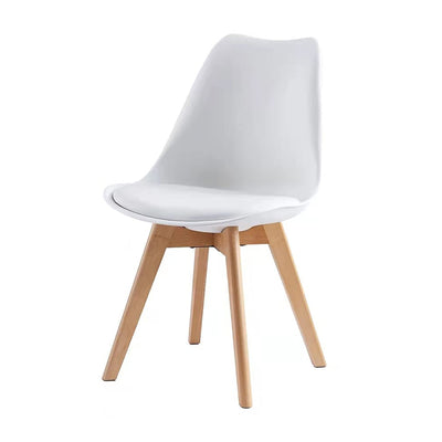 mcc direct Dining Chairs Wooden Legs Soft Cushion Pad Stylish DELUXE Retro Lounge Dining Office EVA