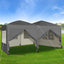 Gazebo Pop-up  3m x 6m with Sides Wind Bars & 6 Weight Bags & Silver Protective Layer Waterproof