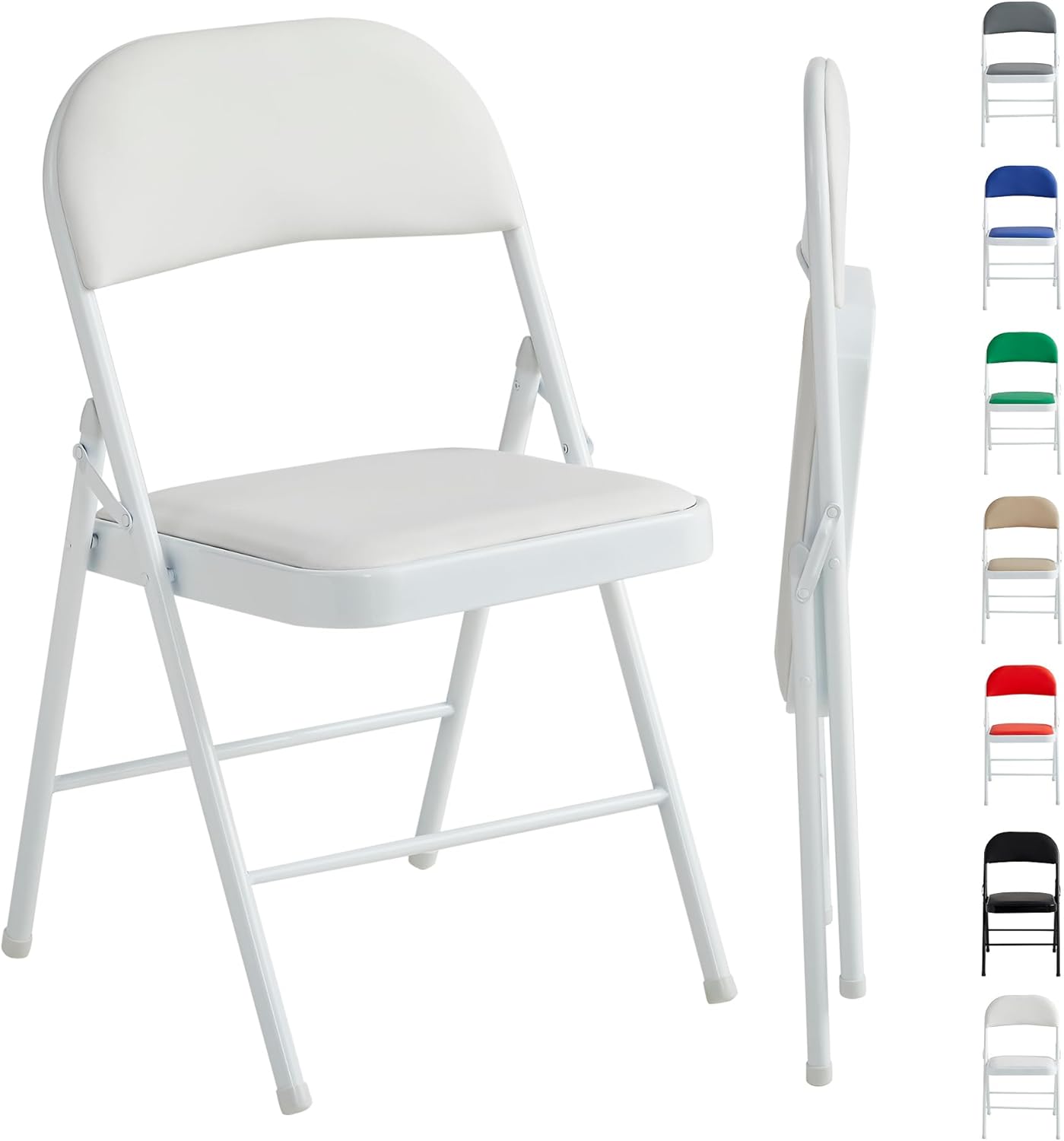 Folding Chairs Black White Blue Red Green Grey Beige
