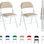Folding Chairs Black White Blue Red Green Grey Beige