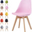 Dining Chairs Wooden Legs Soft Cushion Pad Stylish DELUXE Retro Lounge Dining Office EVA