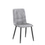 Set of 4 Faux Matte Suede Leather Dining Chairs With metal Legs home& restaurants henri