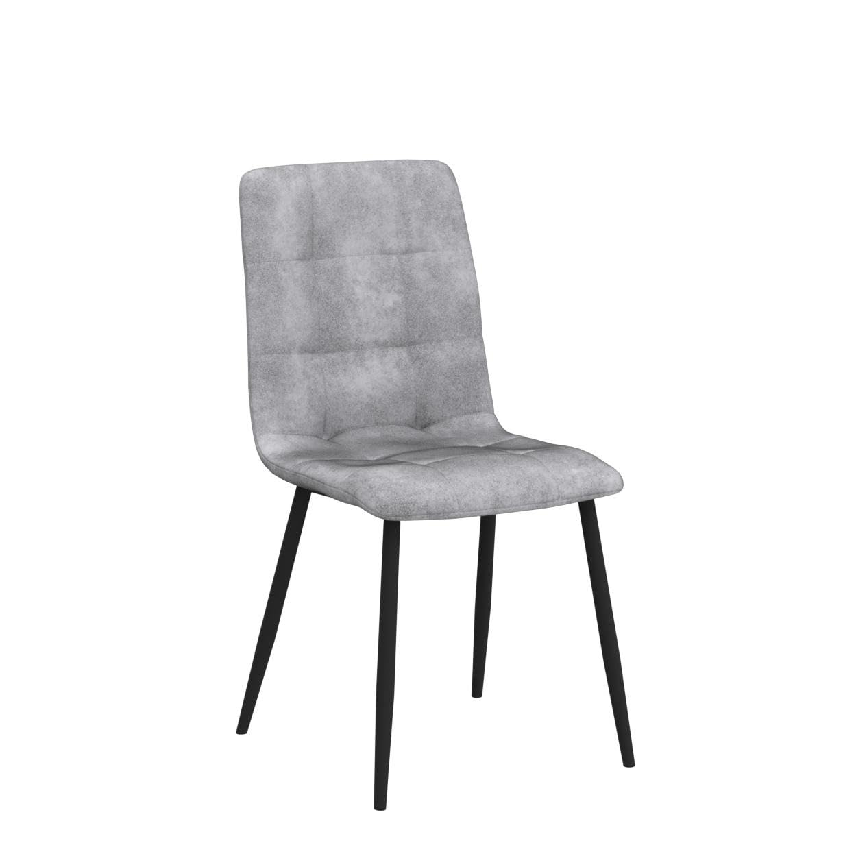 Set of 4 Faux Matte Suede Leather Dining Chairs With metal Legs home& restaurants henri