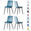mcc direct Set of 4 Designer Velvet Fabric Dining Chairs Metal Legs Lexi Chairs