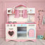 Large Kids Wooden Play Kitchen With Utensils Toys Children's Role Play Pretend Set Toy