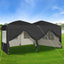 Gazebo Pop-up  3m x 6m with Sides Wind Bars & 6 Weight Bags & Silver Protective Layer Waterproof