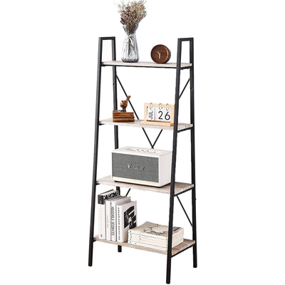 mcc direct 4-Tier Bookcase Multifunction Display Rack Ladder Bookshelf