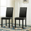 Set of 2 Faux Leather Dining Chairs With Solid Wooden Legs For Home & Commercial Restaurants