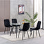 mcc direct Set of 4 Designer Velvet Fabric Dining Chairs Metal Legs Lexi Chairs