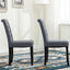 mcc direct Set of 2 Lined Fabric Dining Chairs With Solid Wooden Legs