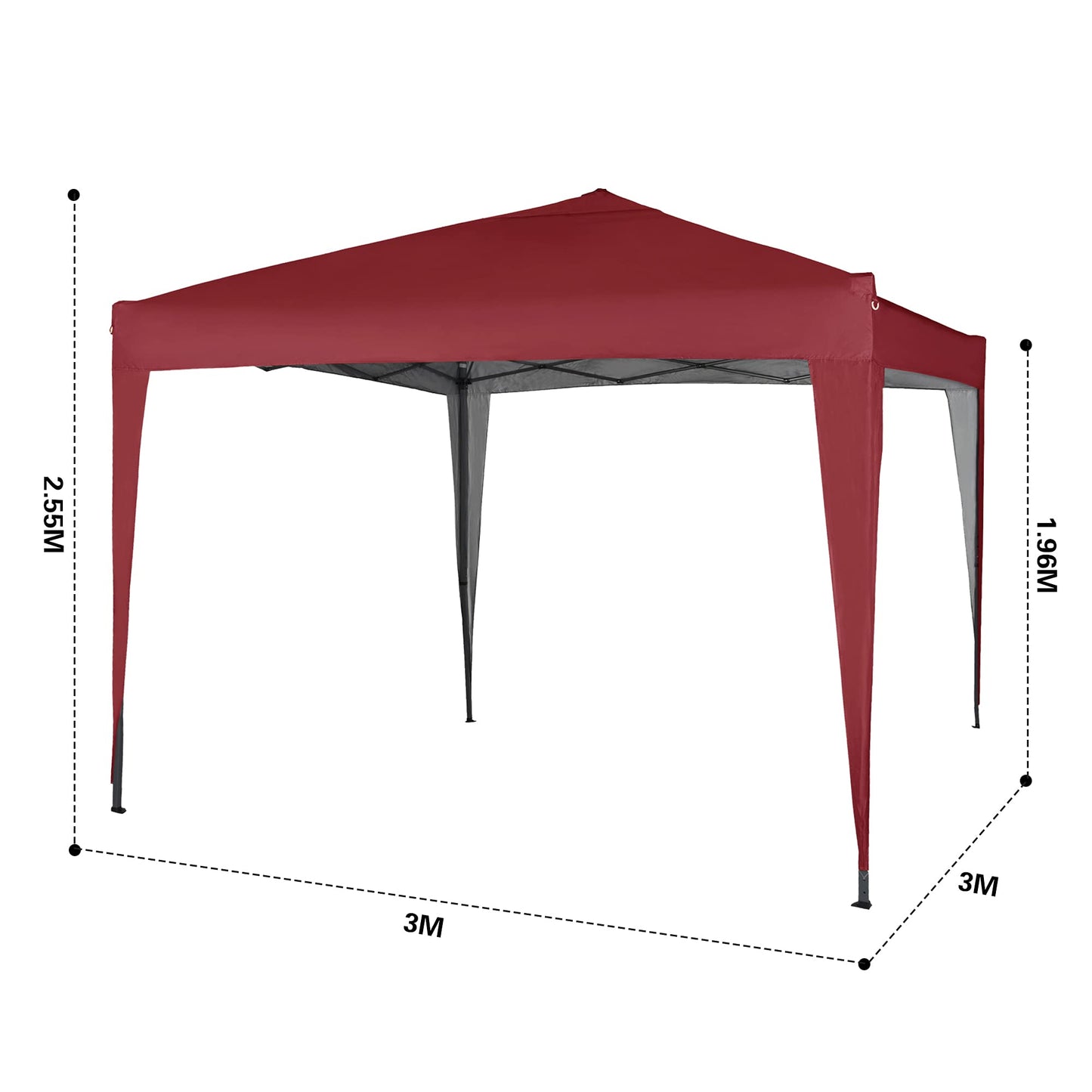 Gazebo 3x3m Pop-up  Waterproof Outdoor Garden Marquee Canopy